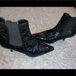 Vintage Michel Perry Patent Leather Booties